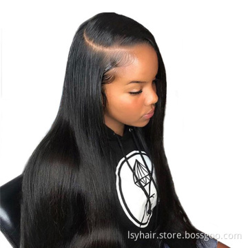 360 Frontal Closure With Bundles Straight Hair Brazilian Remy Human Hair Weft Weave Preplucked 360 Lace Frontal With Bundle